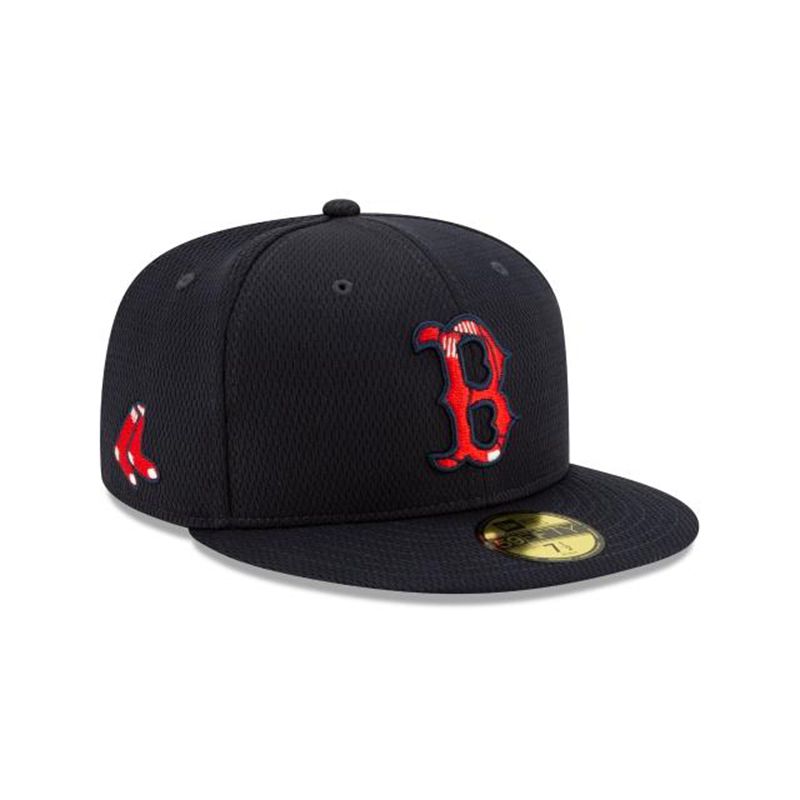 MLB Boston Red Sox Batting Practice 59Fifty Fitted (SMN7892) - Blue New Era Caps